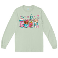 Matcha easter longhaired cow coffee cups Long Sleeve Tee - Jasminsmagicworld