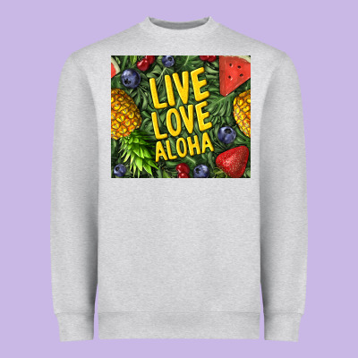 Live Love Aloha Heavyweight Sweatshirt Designed By Tumblerdesignbyshophia