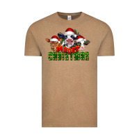 Vintage Coffee Mooey Christmas Cows Vintage Tee - LillyAllenDesigns
