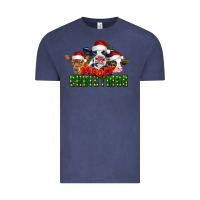 Vintage Denim Mooey Christmas Cows Vintage Tee - LillyAllenDesigns