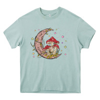 Arona moon and mushrooms Heavy Core Tee - MaliasSmallBusiness