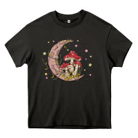 Asphalt moon and mushrooms Heavy Core Tee - MaliasSmallBusiness