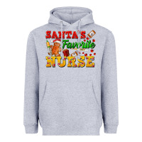 Heather Grey Santa's Favorite Nurse Heavyweight Hoodie - FaDigitalArtStudio