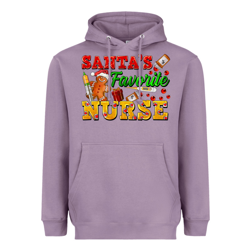 Santa's Favorite Nurse Heavyweight Hoodie by FaDigitalArtStudio | Teevron