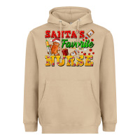 Mushroom Santa's Favorite Nurse Heavyweight Hoodie - FaDigitalArtStudio