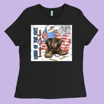 Land Of The Free Ladies Tee Designed By Maliassmallbusiness