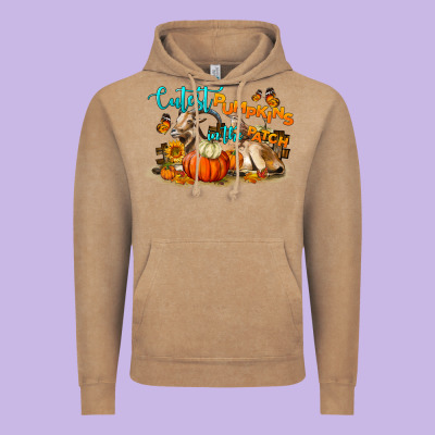 Fall Cutest Pumpkin In The Patch Vintage Hoodie Designed By Lillyallendesigns