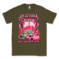 Army Green in october we wear pink halloween school bus Classic Tee - LillyAllenDesigns