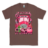In October We Wear Pink Halloween School Bus Classic Tee | Teevron