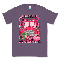 Lavender in october we wear pink halloween school bus Classic Tee - LillyAllenDesigns