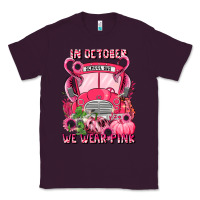 Plum in october we wear pink halloween school bus Classic Tee - LillyAllenDesigns