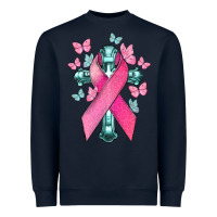 Navy Cancer Cross Cancer Awareness Heavyweight Sweatshirt - HowdyJamesFarm