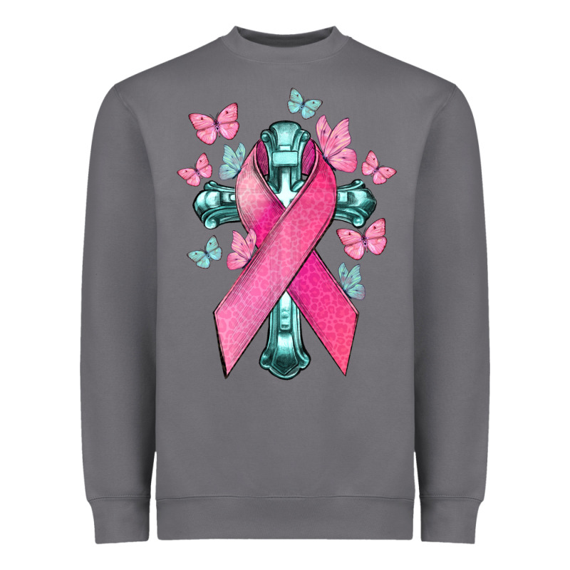 Cancer Cross Cancer Awareness Heavyweight Sweatshirt by HowdyJamesFarm | Teevron