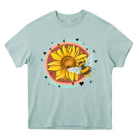 Arona bee and sunflower Heavy Core Tee - MaliasSmallBusiness
