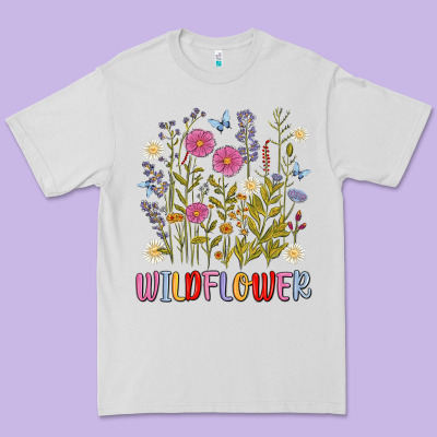 Wildflower Malias Premium Tee Designed By Maliassmallbusiness