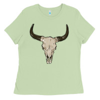 Matcha cow skul Ladies Tee - MaliasSmallBusiness
