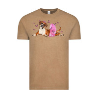 Vintage Coffee boxer dog with tutu Vintage Tee - LillyAllenDesigns