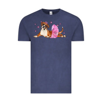 Vintage Denim boxer dog with tutu Vintage Tee - LillyAllenDesigns