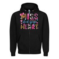 Black miss steal your heart olivia Zipper Hoodie - OliviaCreatesArt
