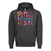 Charcoal Heather miss steal your heart olivia Zipper Hoodie - OliviaCreatesArt