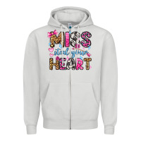 Dove Grey miss steal your heart olivia Zipper Hoodie - OliviaCreatesArt