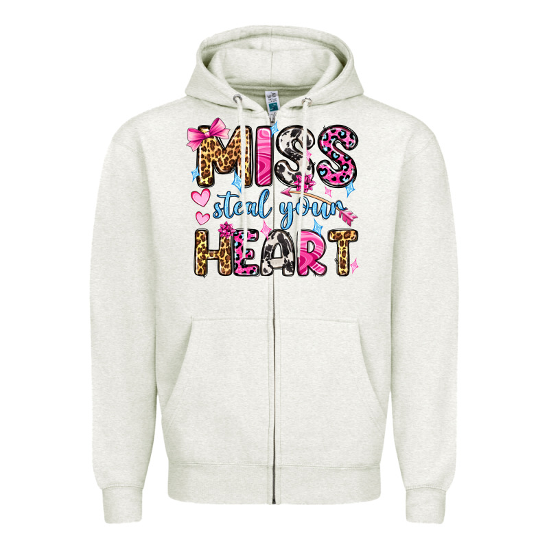 Miss Steal Your Heart Olivia Zipper Hoodie by OliviaCreatesArt | Teevron