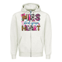 Oatmeal Heather miss steal your heart olivia Zipper Hoodie - OliviaCreatesArt