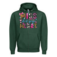 Sports Green miss steal your heart olivia Zipper Hoodie - OliviaCreatesArt