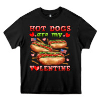 Black hot dogs are my valentine Heavy Core Tee - AdoDesignShop