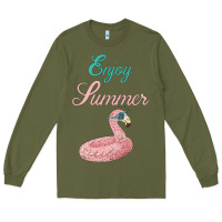 Army Green Enjoy Summer Long Sleeve Tee - Bettercallsaul