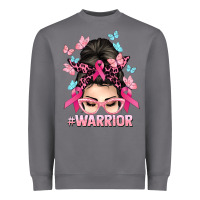 Storm Warrior Cancer messy bun Cancer Awareness Heavyweight Sweatshirt - HowdyJamesFarm
