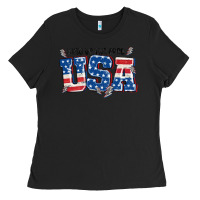 Black land of the free usa Ladies Tee - MaliasSmallBusiness