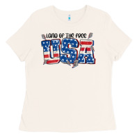 Bone land of the free usa Ladies Tee - MaliasSmallBusiness