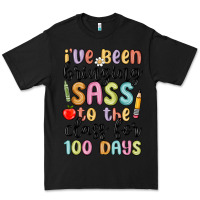 Black i ve been bringing sass to the class for 100 days Premium Tee - MaliasSmallBusiness