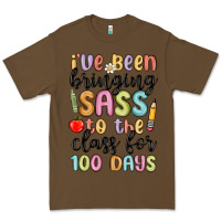 Cacao i ve been bringing sass to the class for 100 days Premium Tee - MaliasSmallBusiness