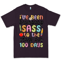 Plum i ve been bringing sass to the class for 100 days Premium Tee - MaliasSmallBusiness
