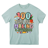 100 Days Of Making A Difference Heavy Core Tee | Teevron