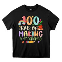 Black 100 days of making a difference Heavy Core Tee - MaliasSmallBusiness
