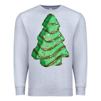 Heather Grey green christmas cake Premium Sweatshirt - FaDigitalArtStudio