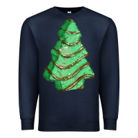 Navy green christmas cake Premium Sweatshirt - FaDigitalArtStudio