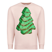 Pale Pink green christmas cake Premium Sweatshirt - FaDigitalArtStudio