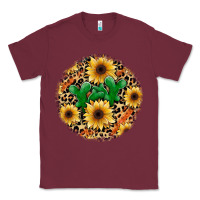 Burgundy leopard cactus sunflower Classic Tee - JahusDesignShop