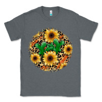 Charcoal Heather leopard cactus sunflower Classic Tee - JahusDesignShop