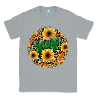 Heather Grey leopard cactus sunflower Classic Tee - JahusDesignShop
