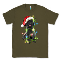Army Green christmas black poodles dog Classic Tee - LillyAllenDesigns