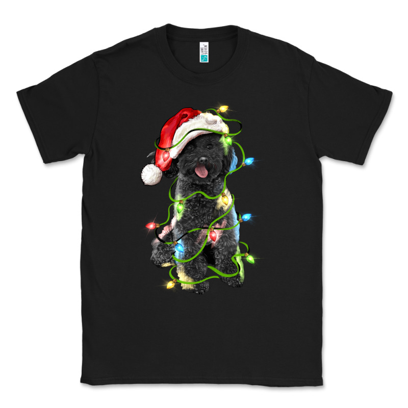 Christmas Black Poodles Dog Classic Tee by LillyAllenDesigns | Teevron