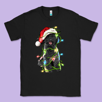 Christmas Black Poodles Dog Classic Tee Designed By Lillyallendesigns
