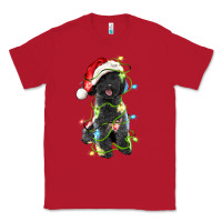 Red christmas black poodles dog Classic Tee - LillyAllenDesigns