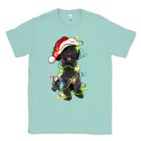 Seafoam christmas black poodles dog Classic Tee - LillyAllenDesigns