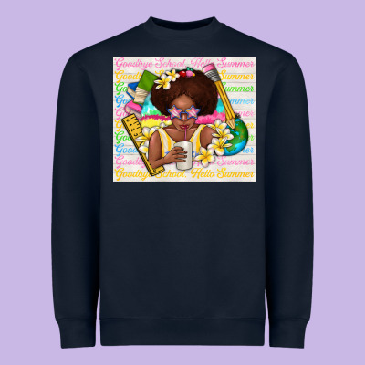 Goodbye School Hello Summer Heavyweight Sweatshirt Designed By Tumblerdesignbyshophia